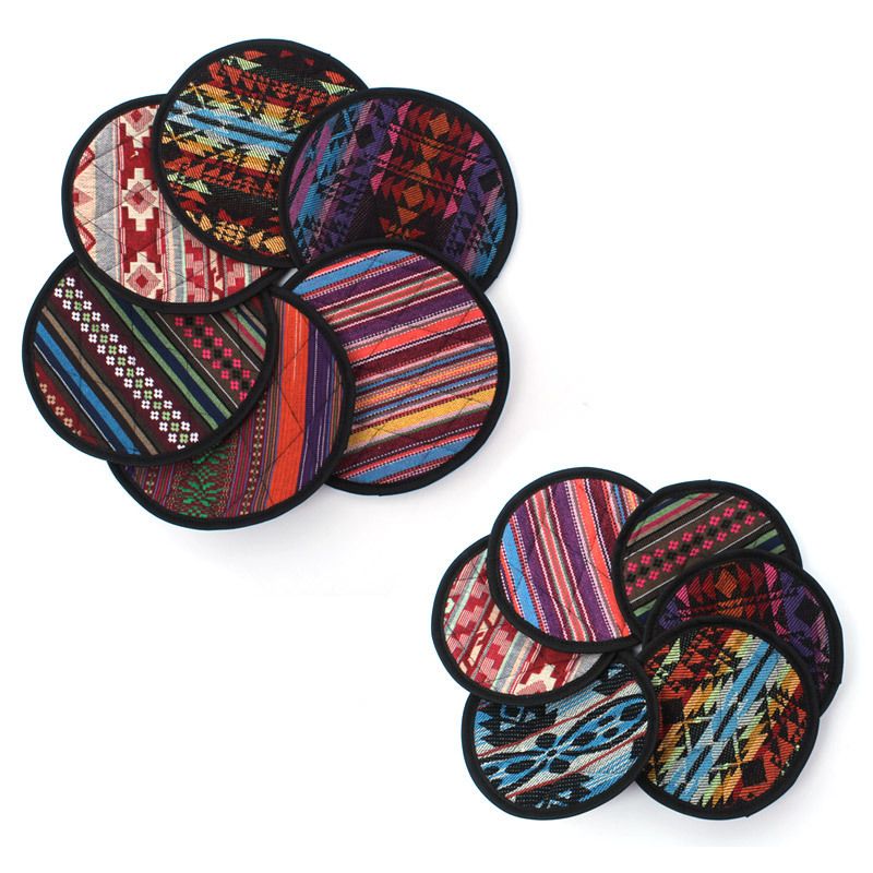 Pot Mat Retro Round Kitchen Insulation Holder Retro style-pot holder view 5