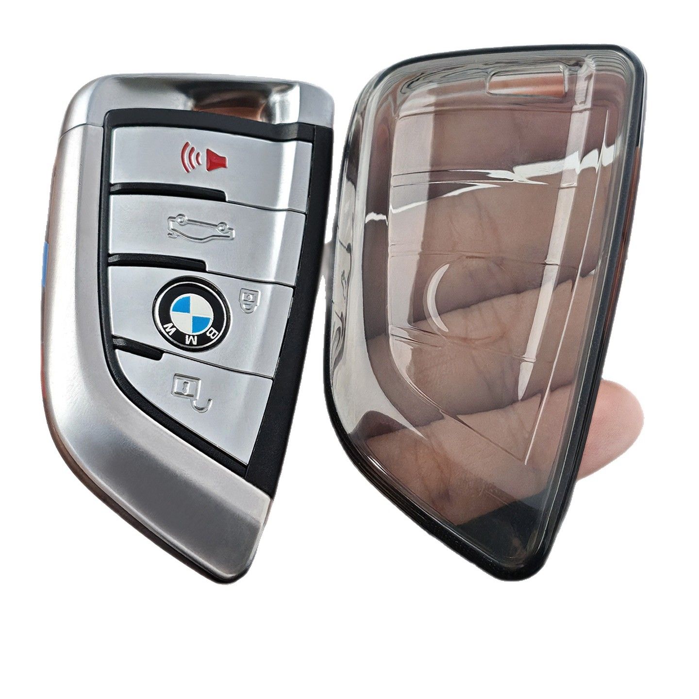 Tpu Key Cover For Bmw 3 Series 2020-2026 Transparent Type a - transparent view 3
