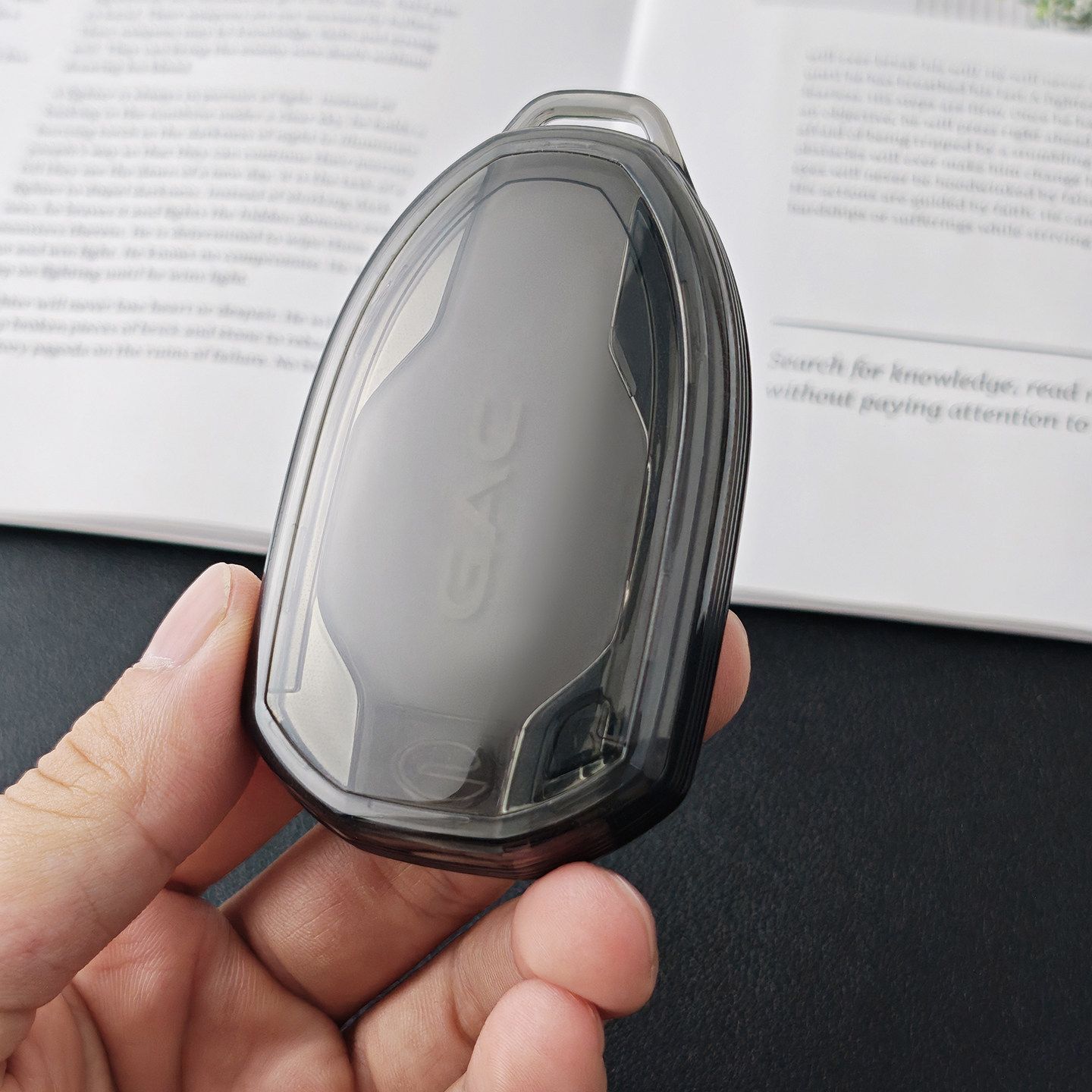 Trumpchi Car Key Cover Tpu Case Gs3 Emkoo M8 E9 Type d-transparent black view 3