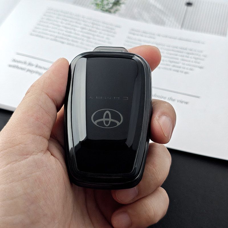 Toyota Asia Key Cover TPU Transparent Case 2019-23 Type a - transparent black view 2