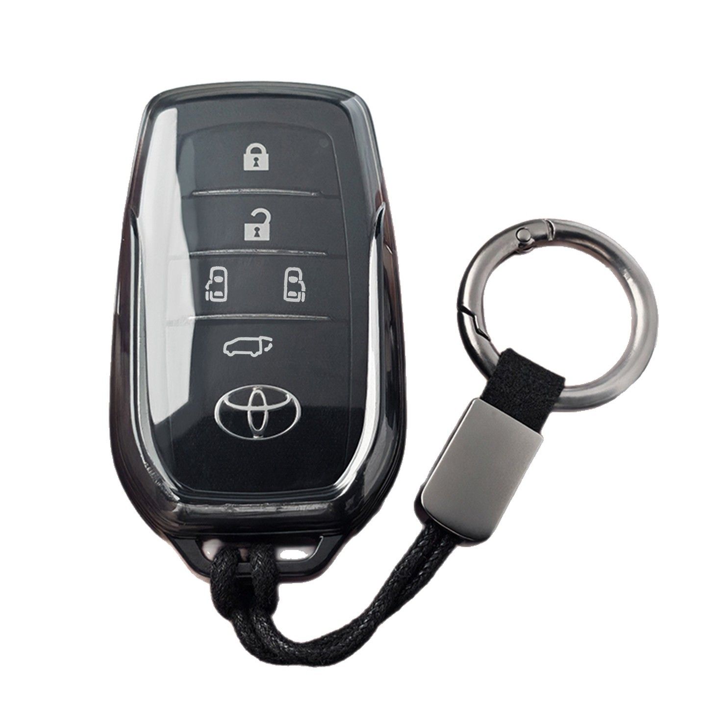 Toyota Alphard Key Cover TPU Transparent Black Type b-transparent black view 3
