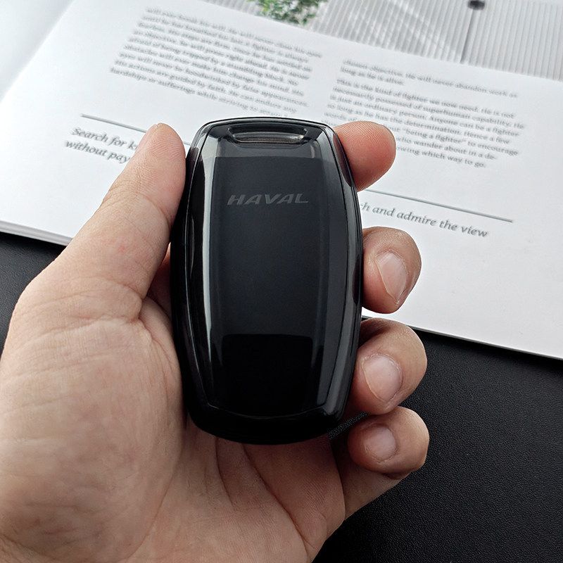 Haval Key Cover TPU Case for H6 H2 M6 F7 H9 Type a-transparent black [single view 2
