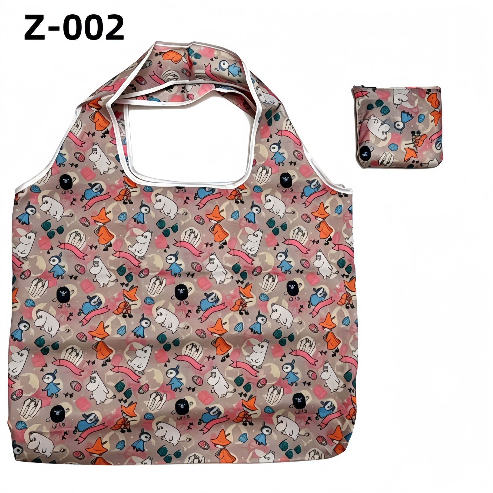 Large Floral Polyester Foldable Shopping Bag Z-002