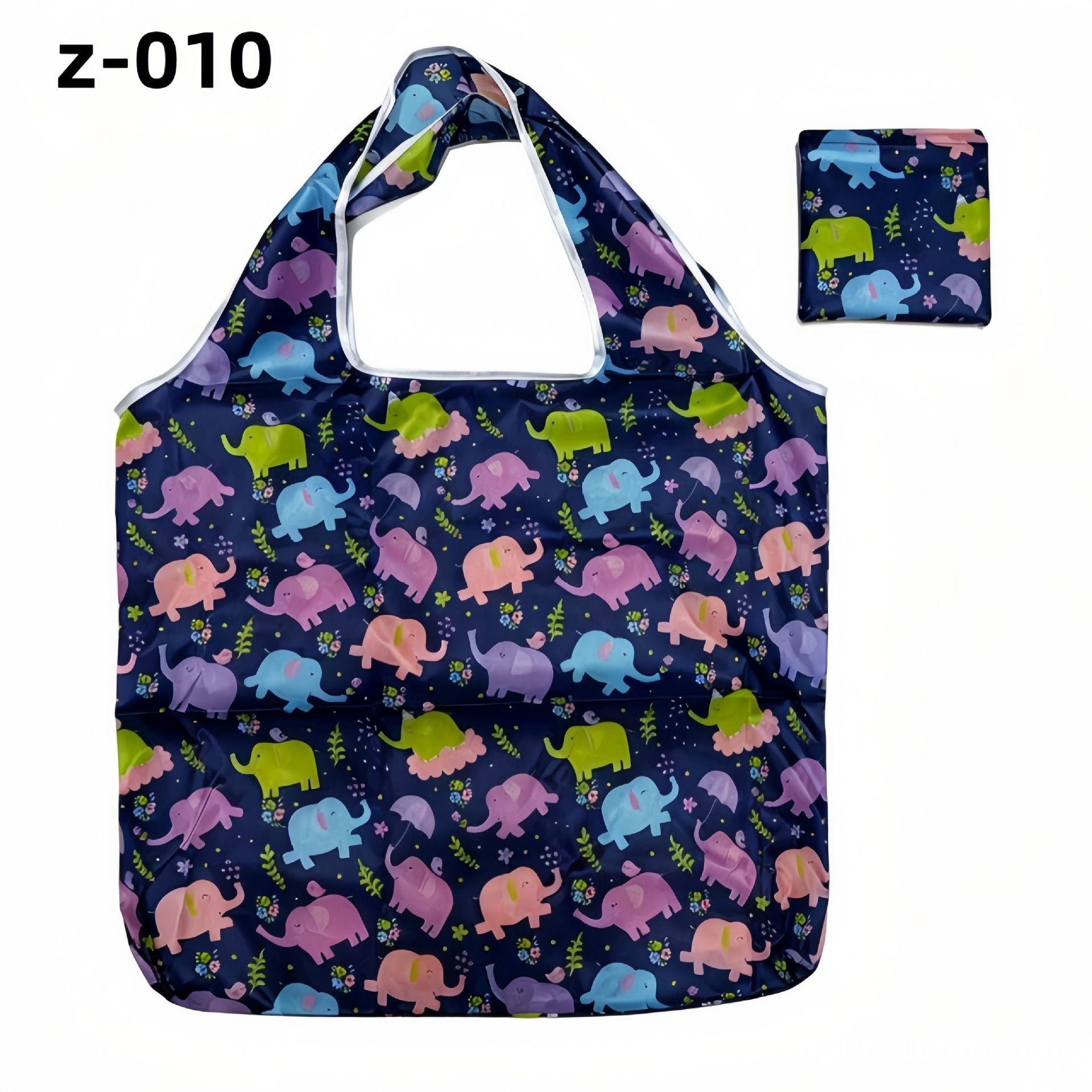 Large Floral Polyester Foldable Shopping Bag Z-010