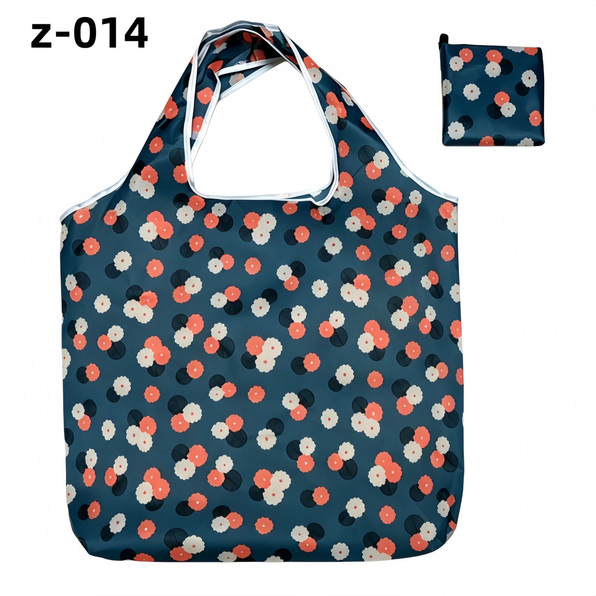 Large Floral Polyester Foldable Shopping Bag Z-014