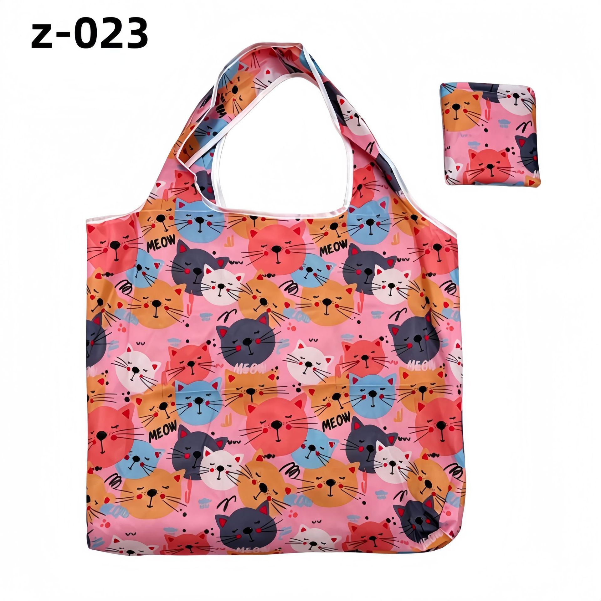 Large Floral Polyester Foldable Shopping Bag Z-023