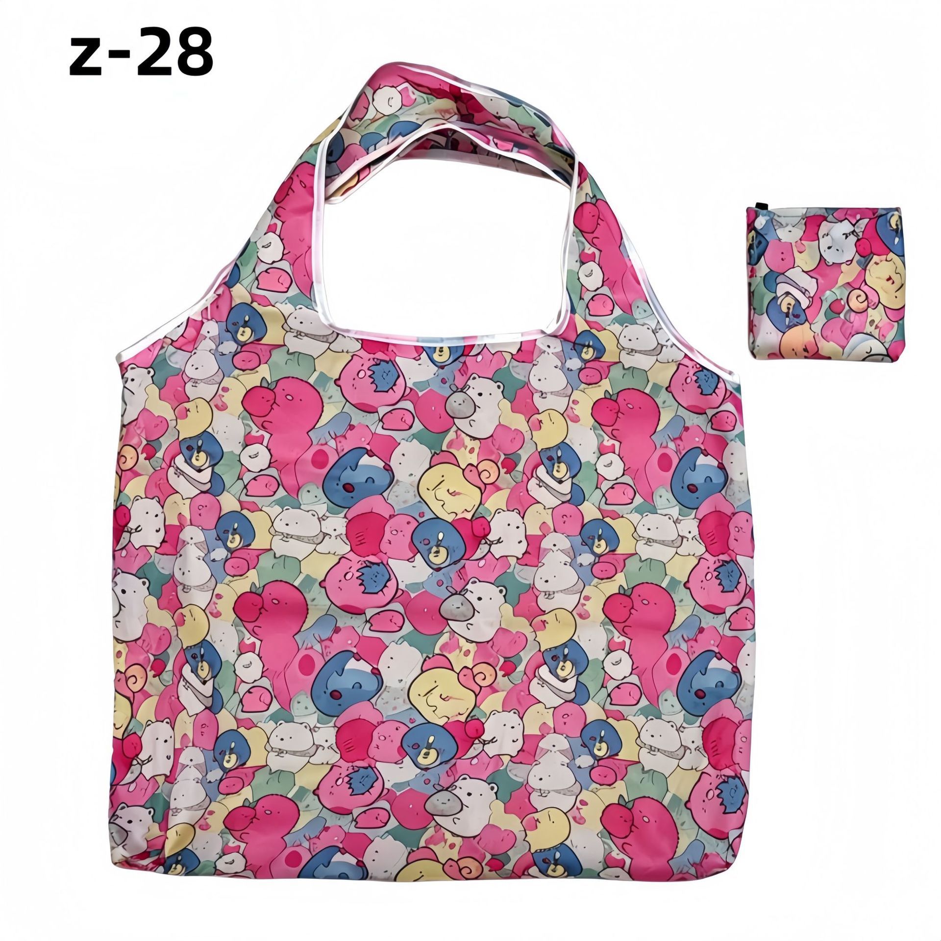 Large Floral Polyester Foldable Shopping Bag Z-028