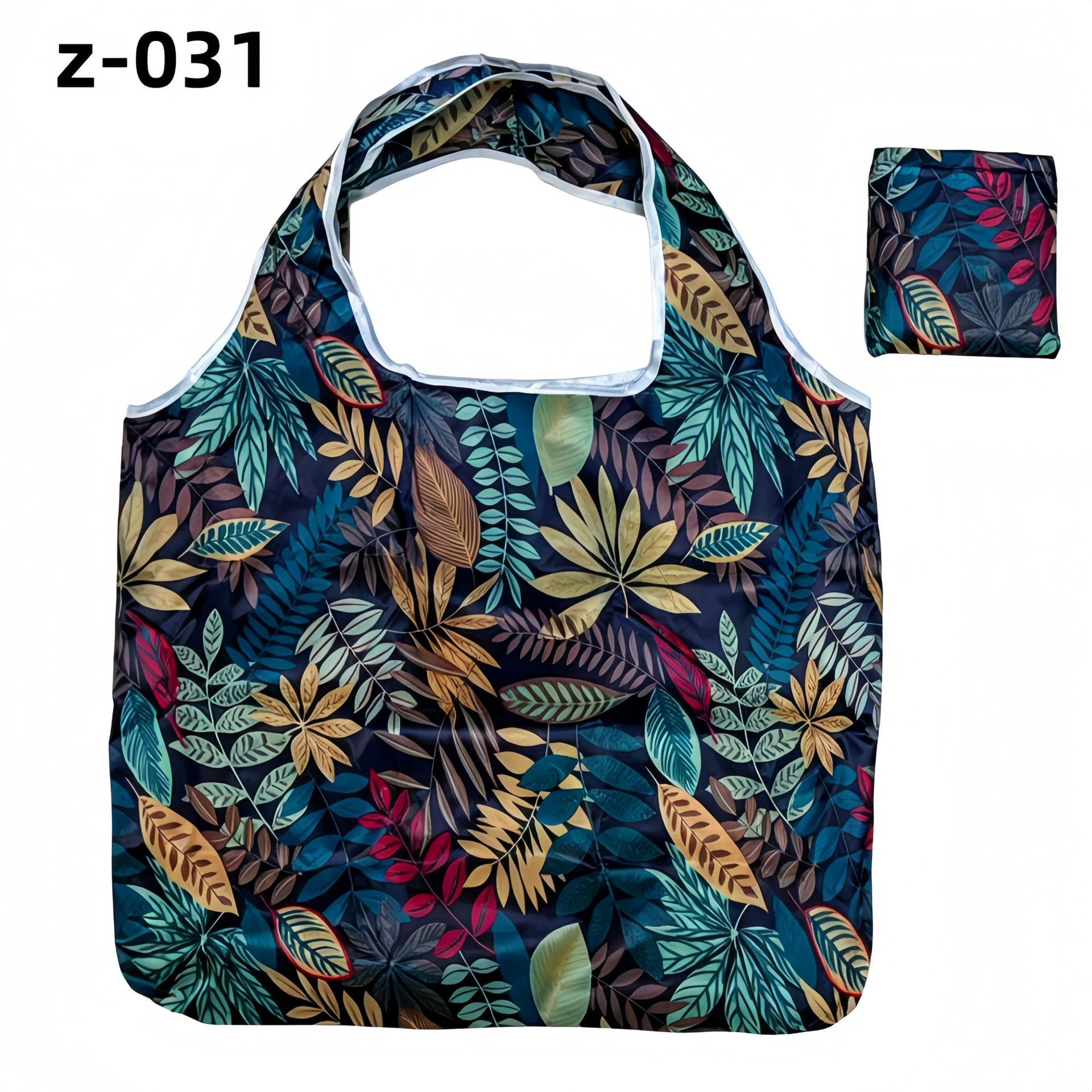 Large Floral Polyester Foldable Shopping Bag Z-031