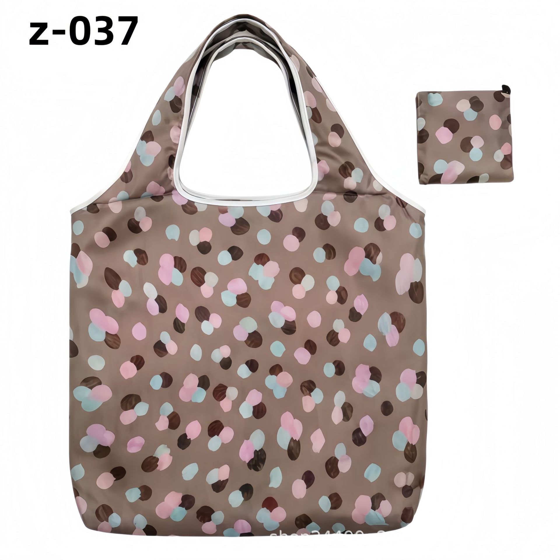 Large Floral Polyester Foldable Shopping Bag Z-037