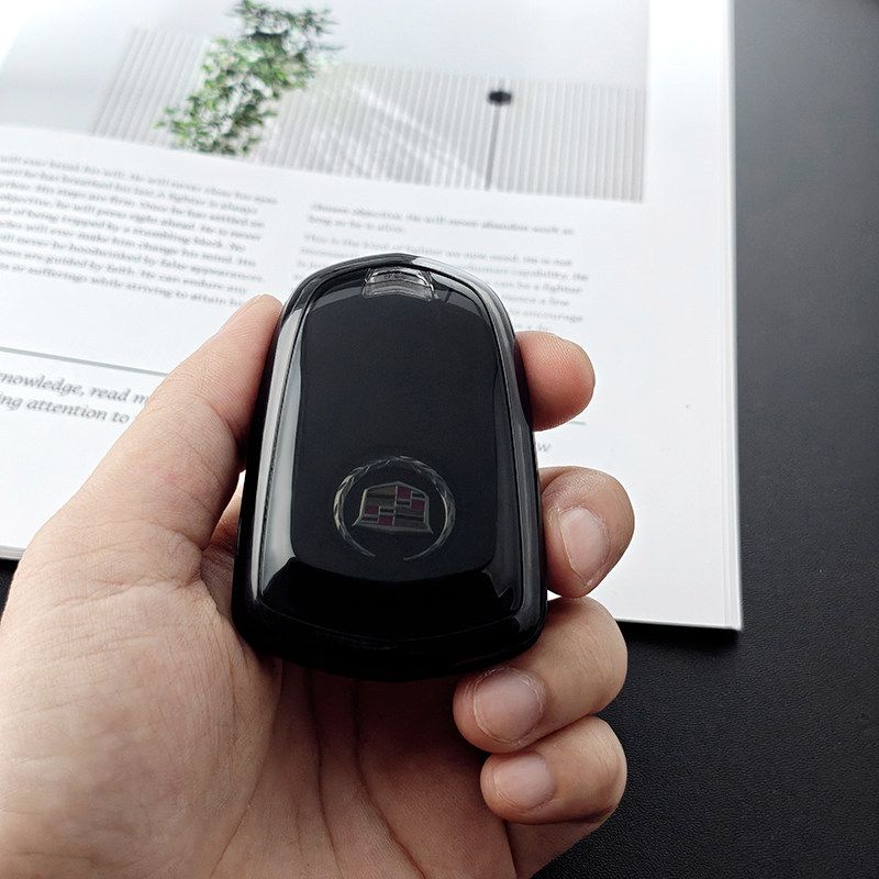 Cadillac Key Cover TPU for Xt5 Xts Ats Ct6 Type a - transparent black [single view 2