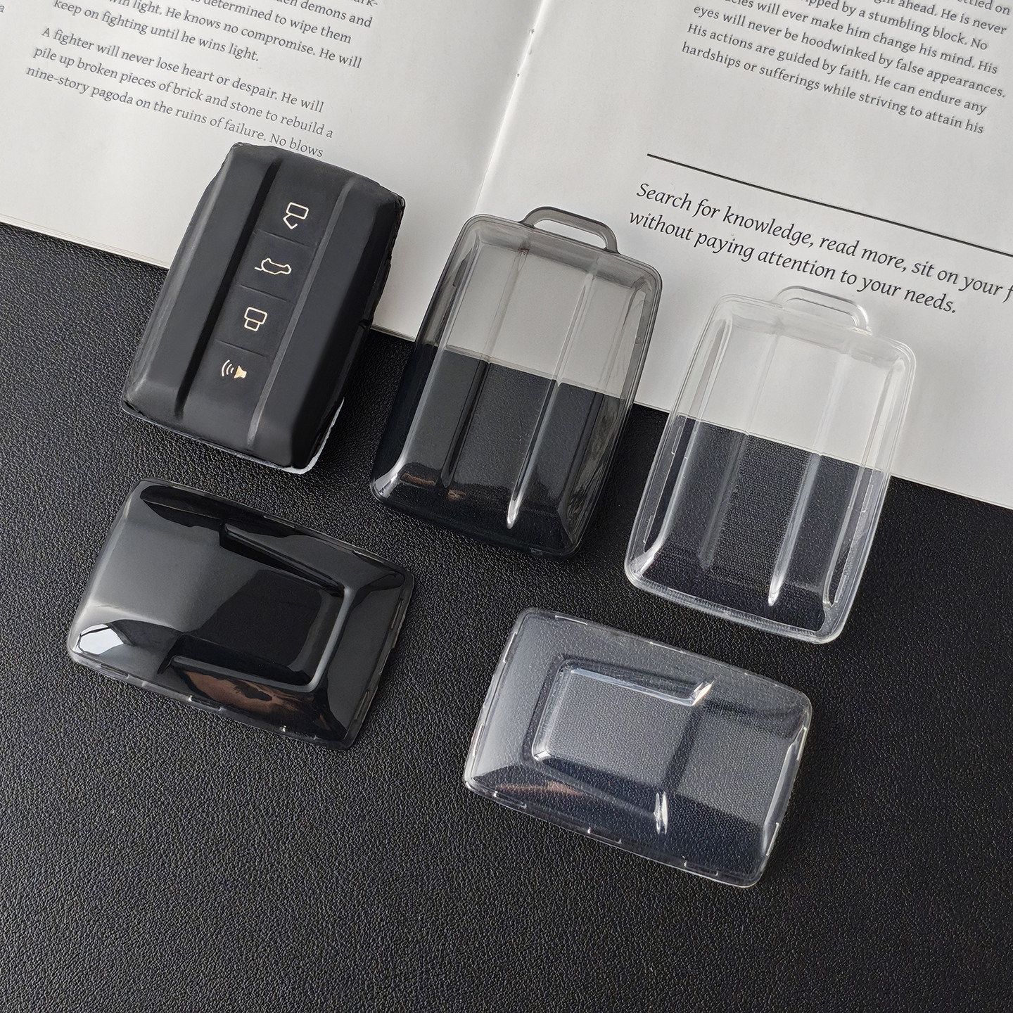 TPU Key Cover for Tank 300 400 500 Hi4T 2024 Type c - transparent black view 2