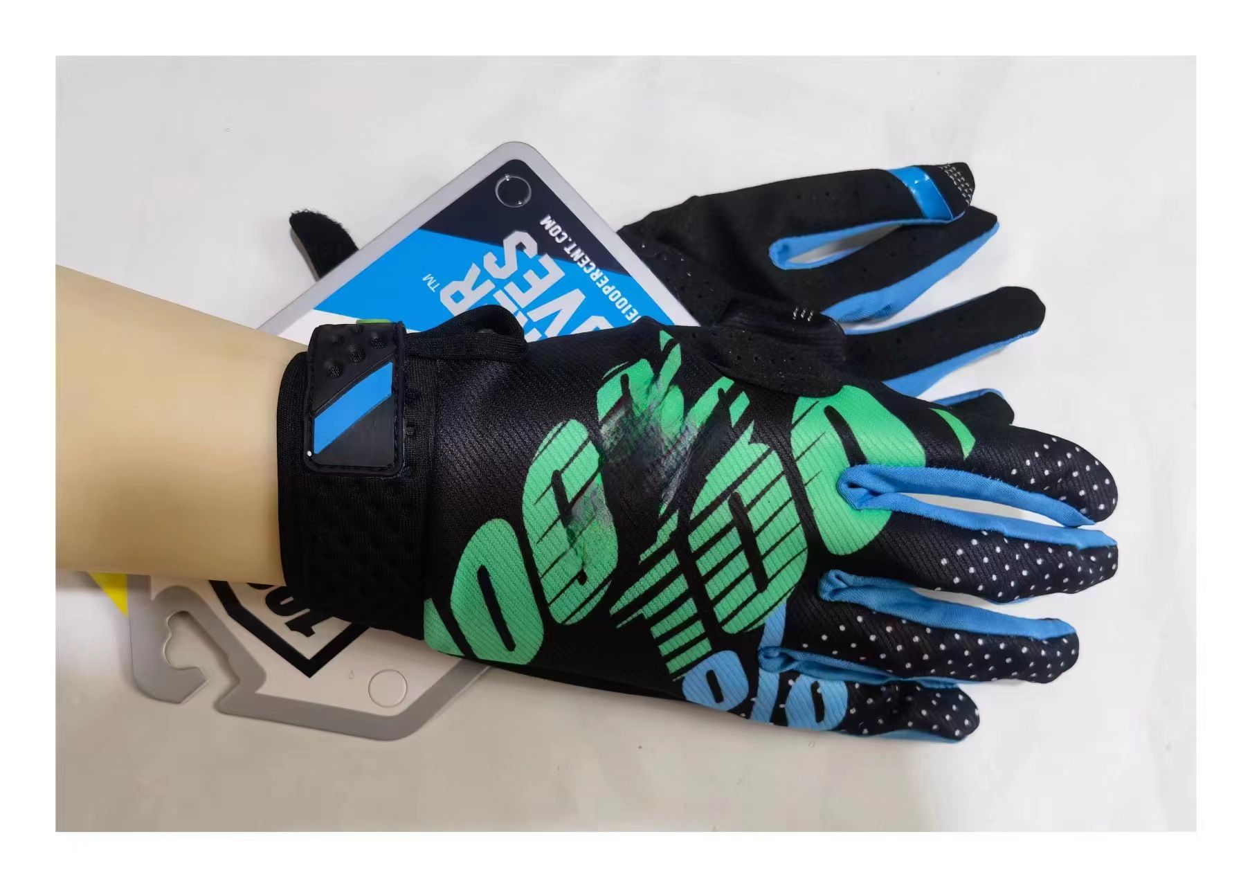 LOHAS FOX Cycling Gloves Nylon Wear Resistant Long. Green