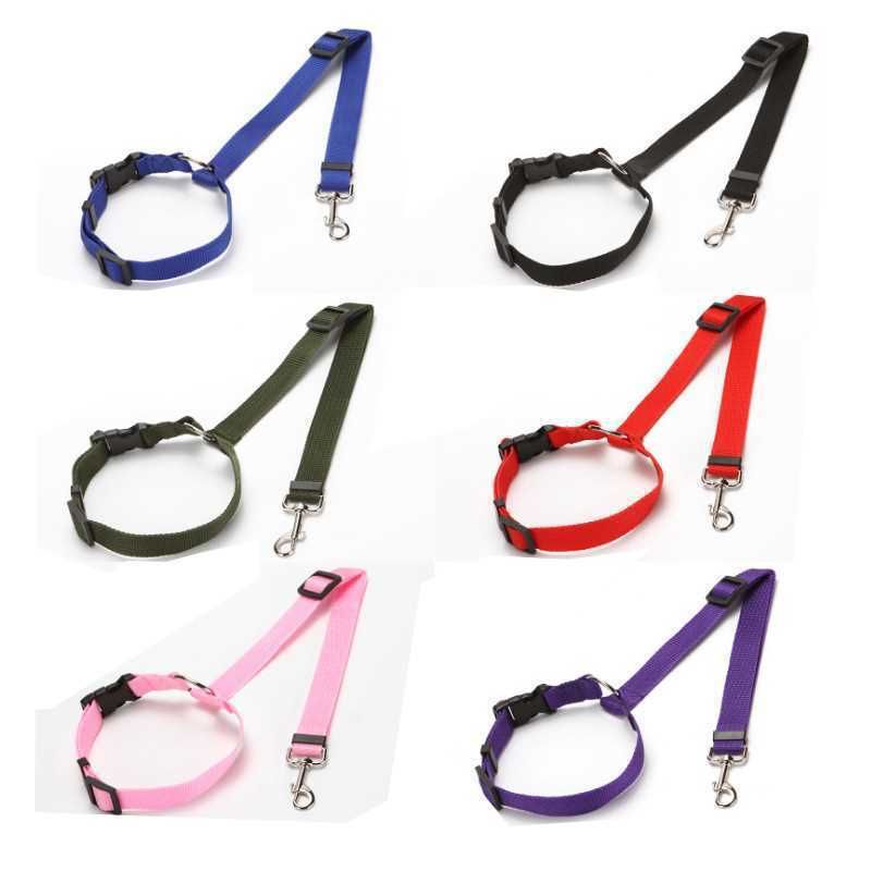 Li hang Pet Car Seat Belt Dog Harness Safety Rope Sky blue view 4
