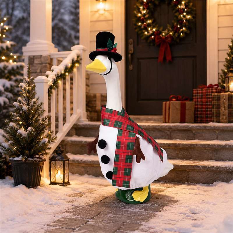 Wpet Porch Goose Costume Snowman Winter Hat Scarf. Snowman style One size fits view 4