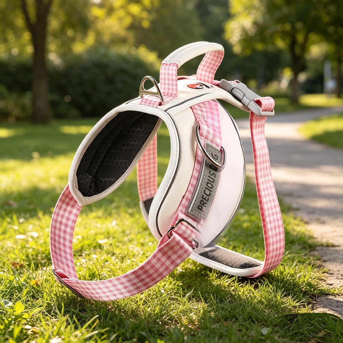 Synergy Plaid Dog Harness Vest Polyester XL19 Pink — image 1
