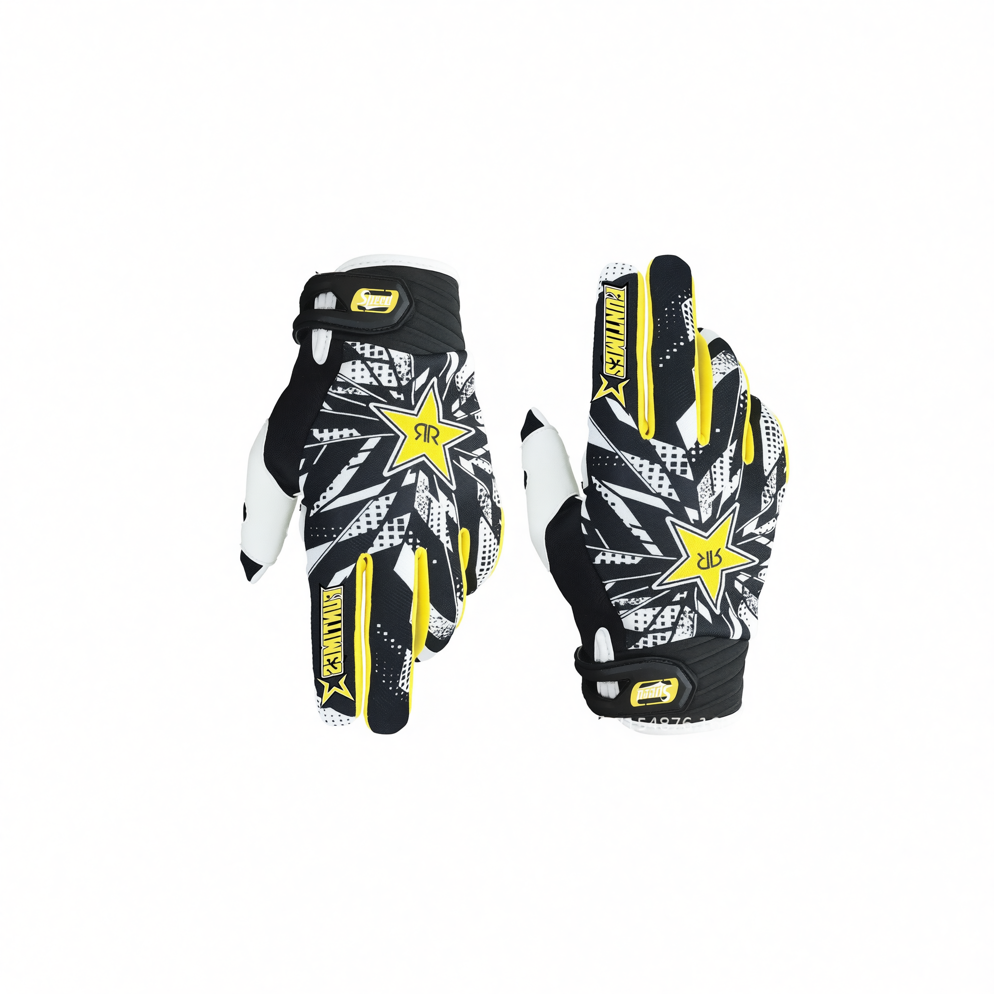 Funtimes Nylon Cycling Gloves Full Finger Adult Yellow S
