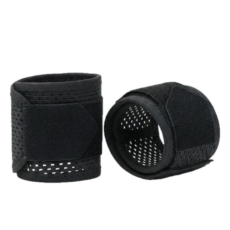 Wrist Brace Polyester Sports Protection Black Pink pair [open winding view 6