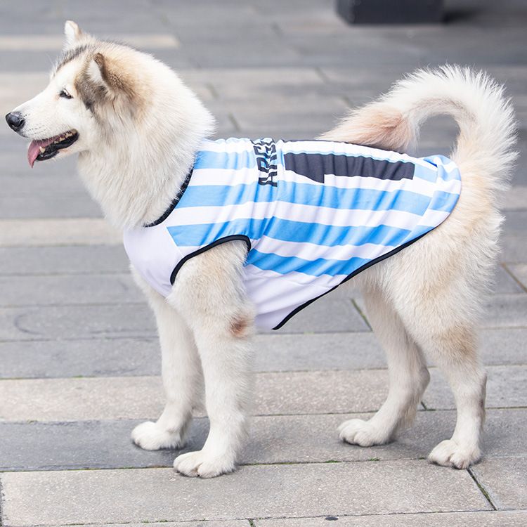 Pet Vest Dog Cat Soccer Jersey Polyester Deep Blue No. 9 Italy 5xl (chest 88cm view 3