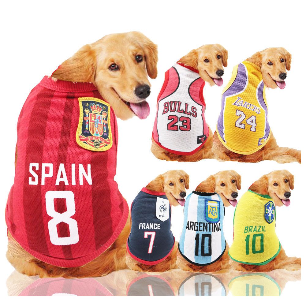 Pet Vest Polyester Soccer Basketball Style Other Yellow 10 Brazil 4xl (chest 80cm view 5