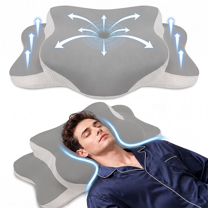 Dream Nest Butterfly Memory Foam Pillow Azure view 2