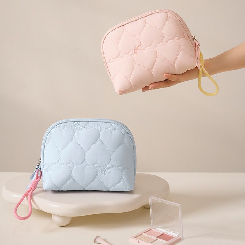 Nylon Semi Circle Makeup Bag Travel Toiletry Organizer view 2
