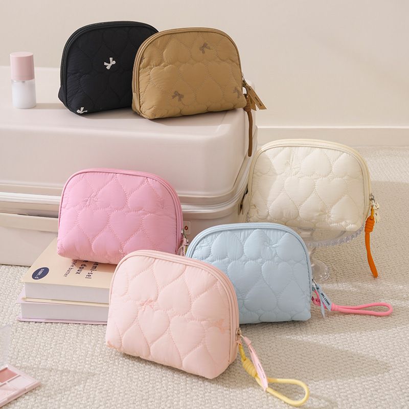 Nylon Semi Circle Makeup Bag Travel Toiletry Organizer view 3