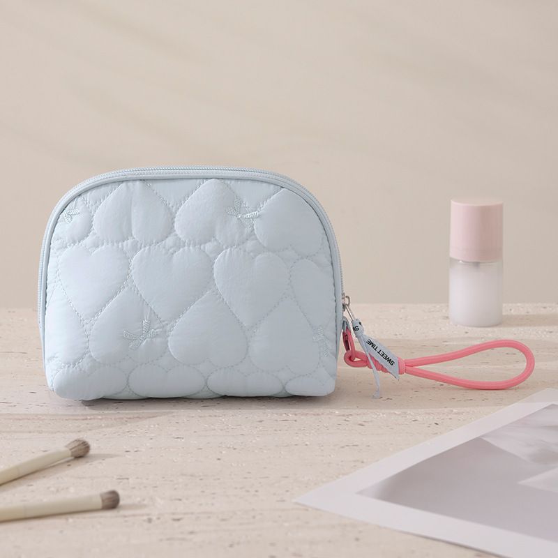 Nylon Semi Circle Makeup Bag Travel Toiletry Organizer