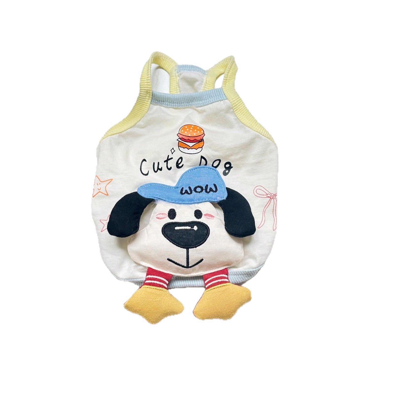 AMOOR Summer Breathable Pet Vest Cute Dog Polyester Doll Vest [Big Face Dog] XS view 6