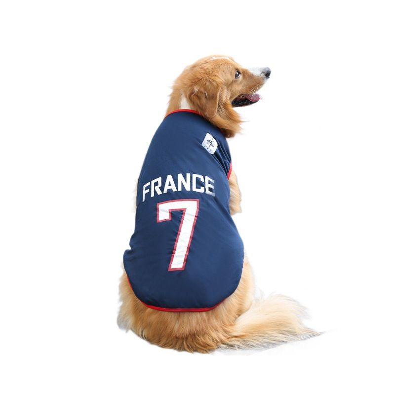 Dog Vest Summer Soccer France Team Jersey Pet Clothing 039Q Green Crocodile view 6