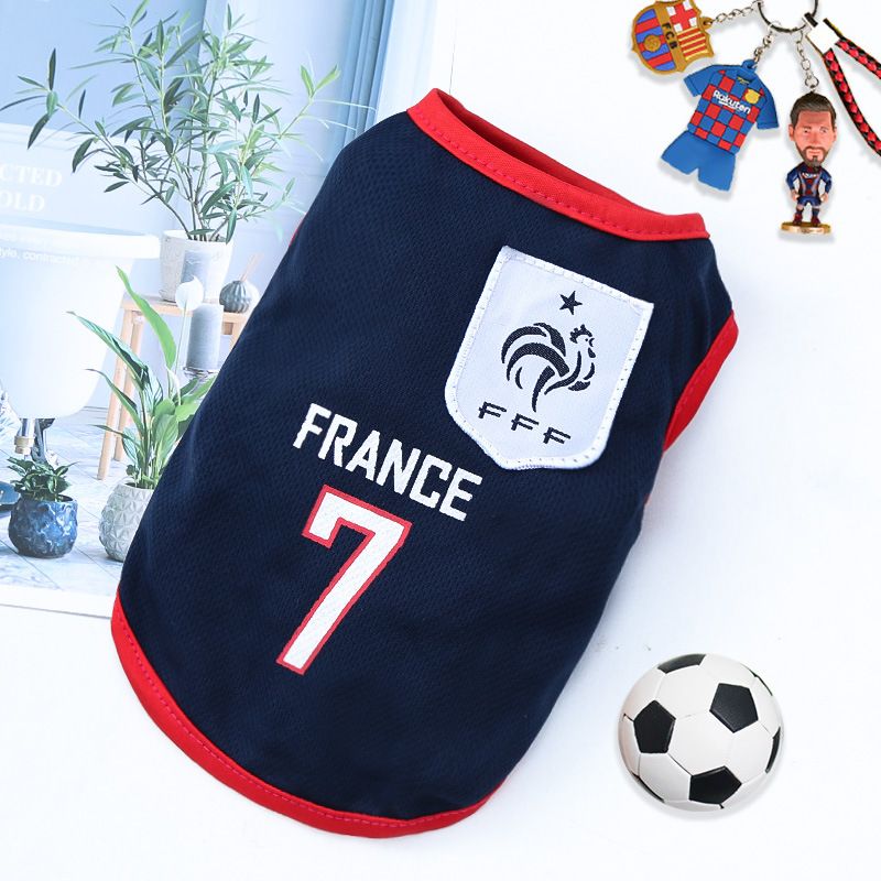 Pet Jersey Spain Dog Cat Vest Navy Blue Size 7 French M (Chest 40CM — image 1