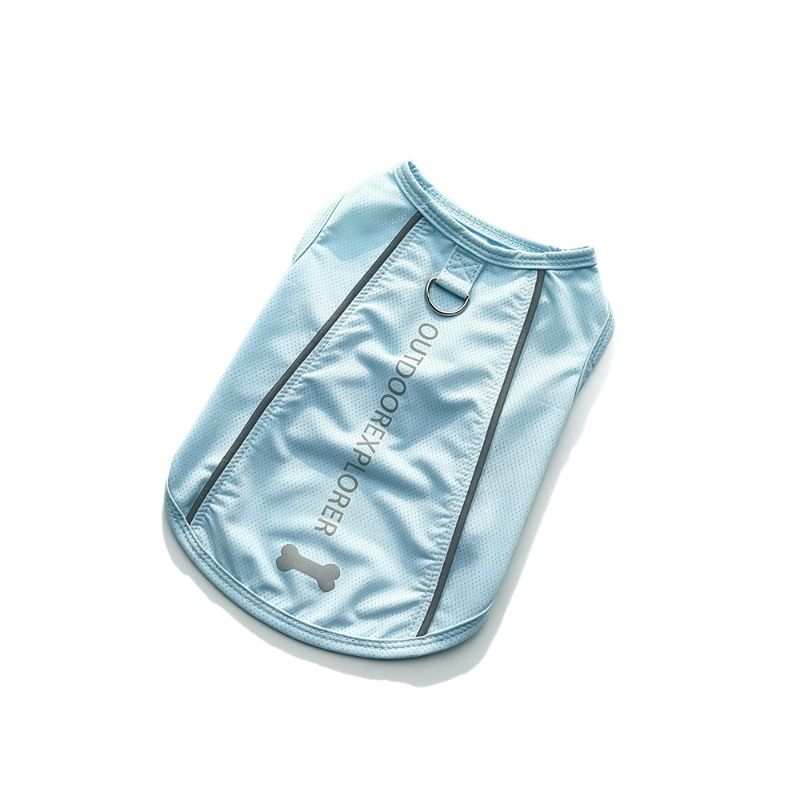 Dog Vest Summer Cooling Breathable Pet Clothes Summer Cool Light Blue view 6