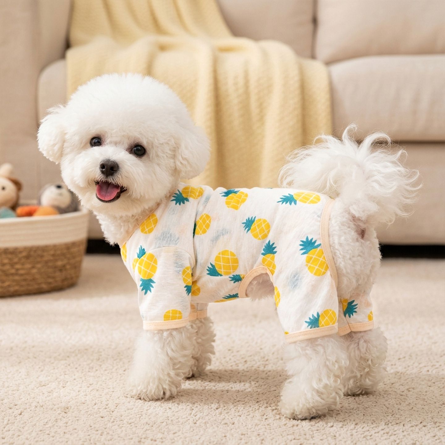 AMOOR Dog Clothes Four Leg Summer Thin 4-legged [Avocado] view 3
