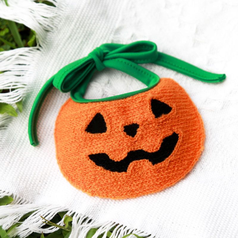 Pet Bandana Dog Cat Halloween Pumpkin Cartoon Purple Phantom Bandana M (for view 4