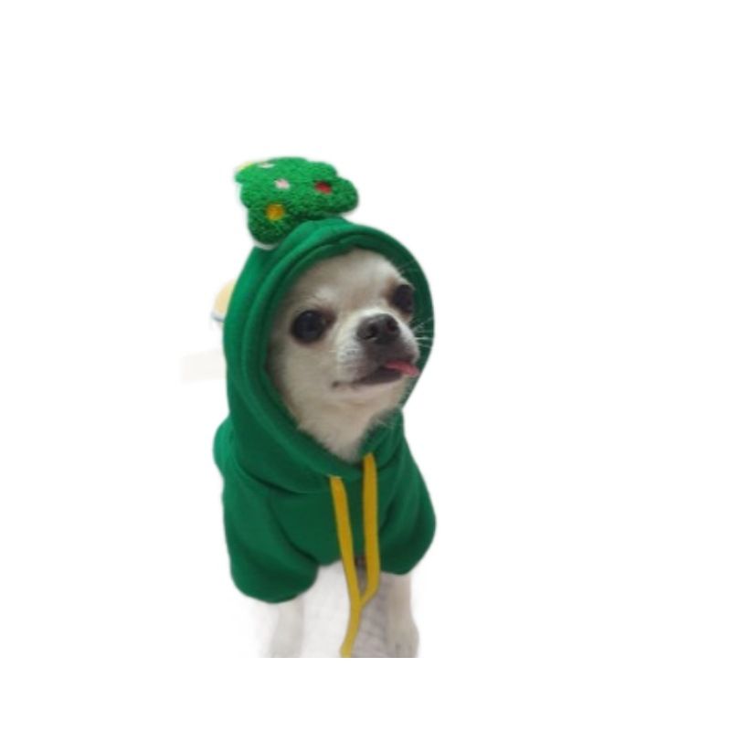 Pet Christmas Hoodie for Dogs Cats Polyester 314A Drawstring Christmas Hoodie view 6