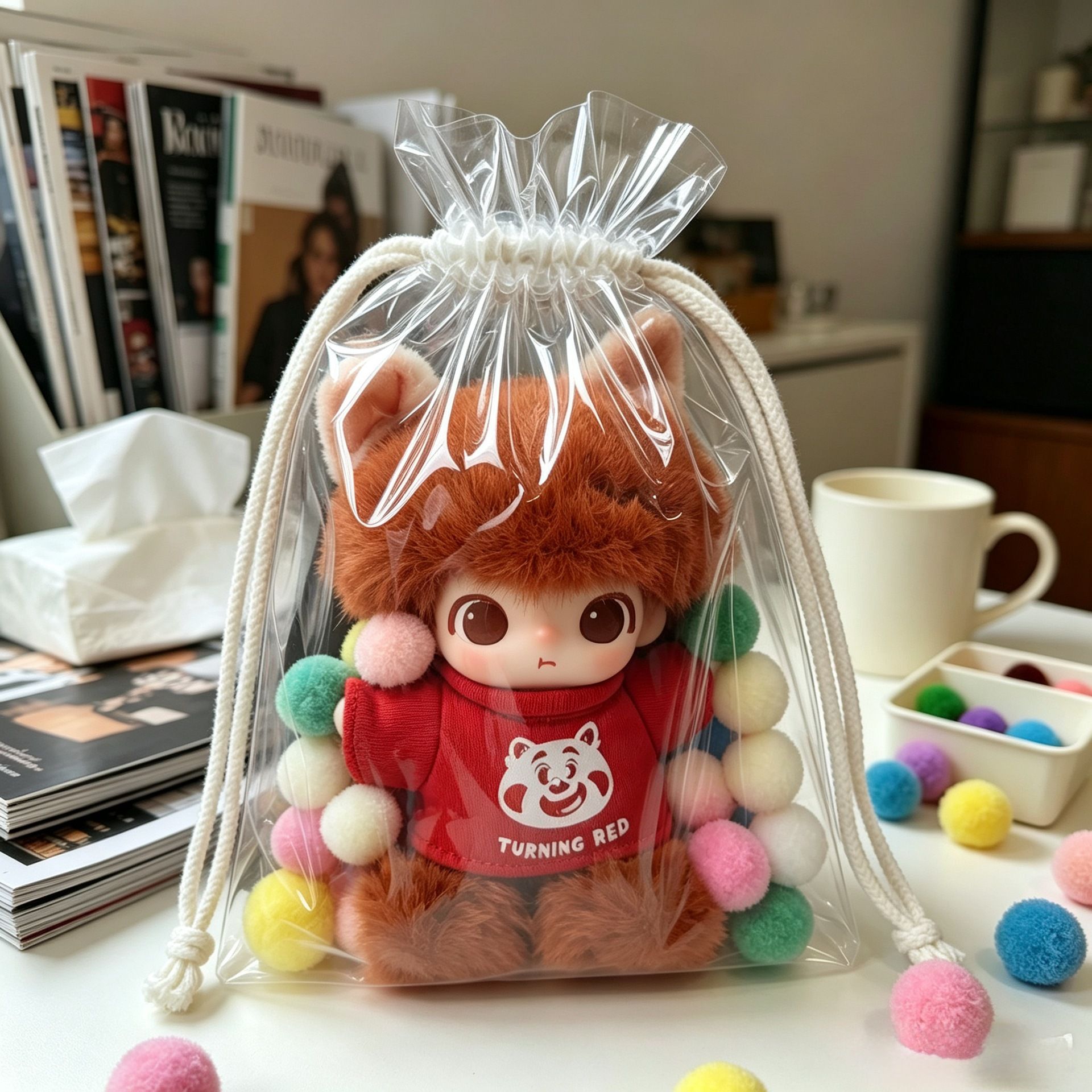 PVC Doll Storage Bag Clear Travel Organizer view 4