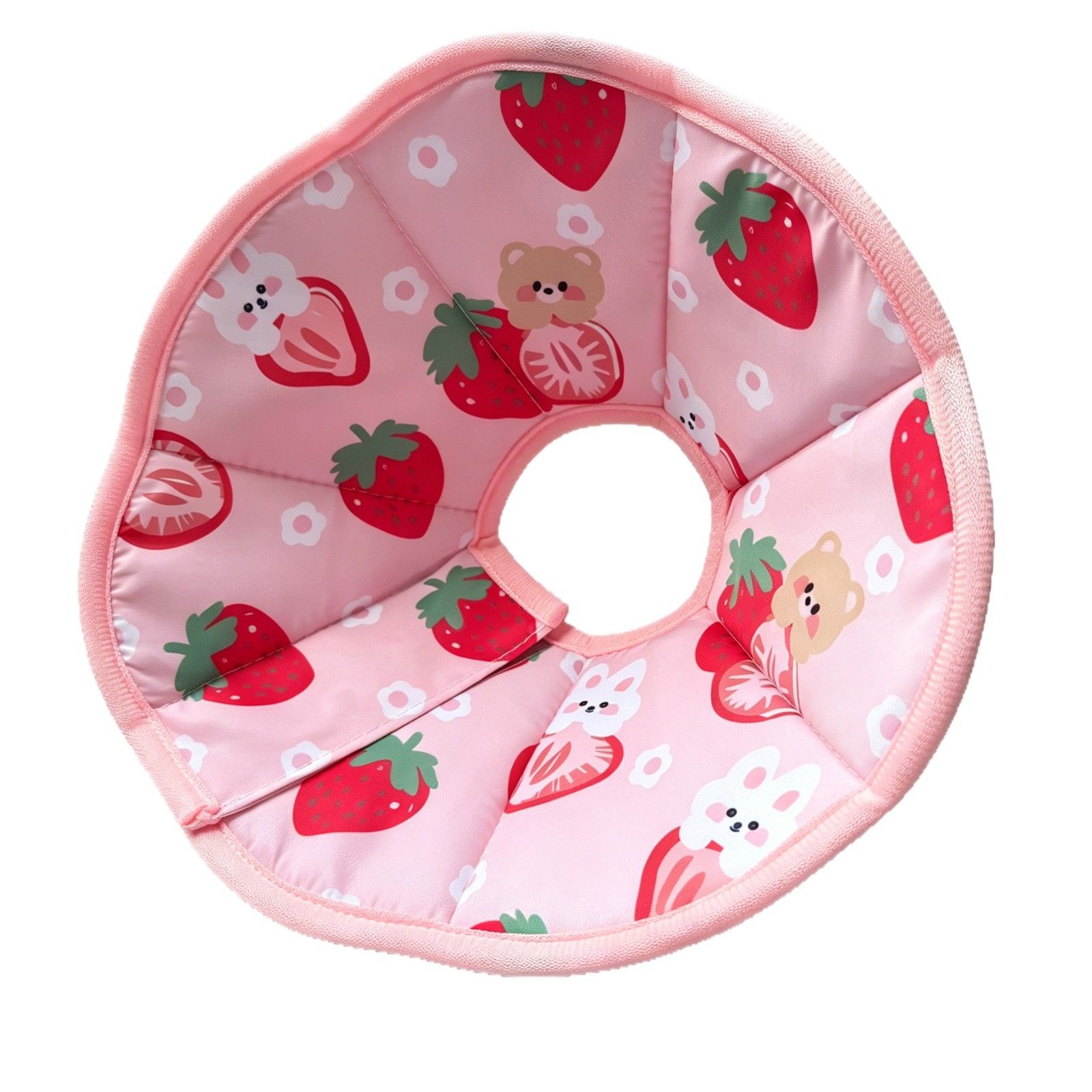 Pet Elizabeth Collar Cotton Paw Lightweight M White Owl view 3