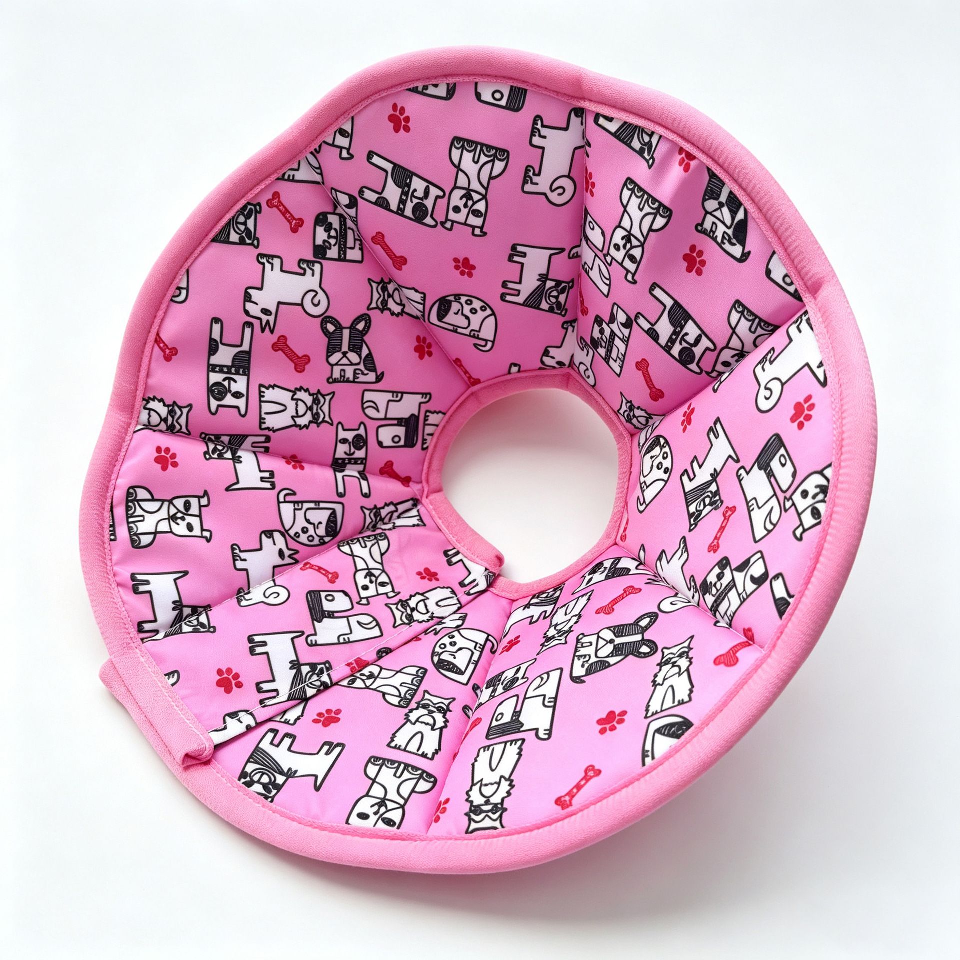 Pet Elizabeth Collar Cotton Paw Lightweight M Pink Puppy — image 1