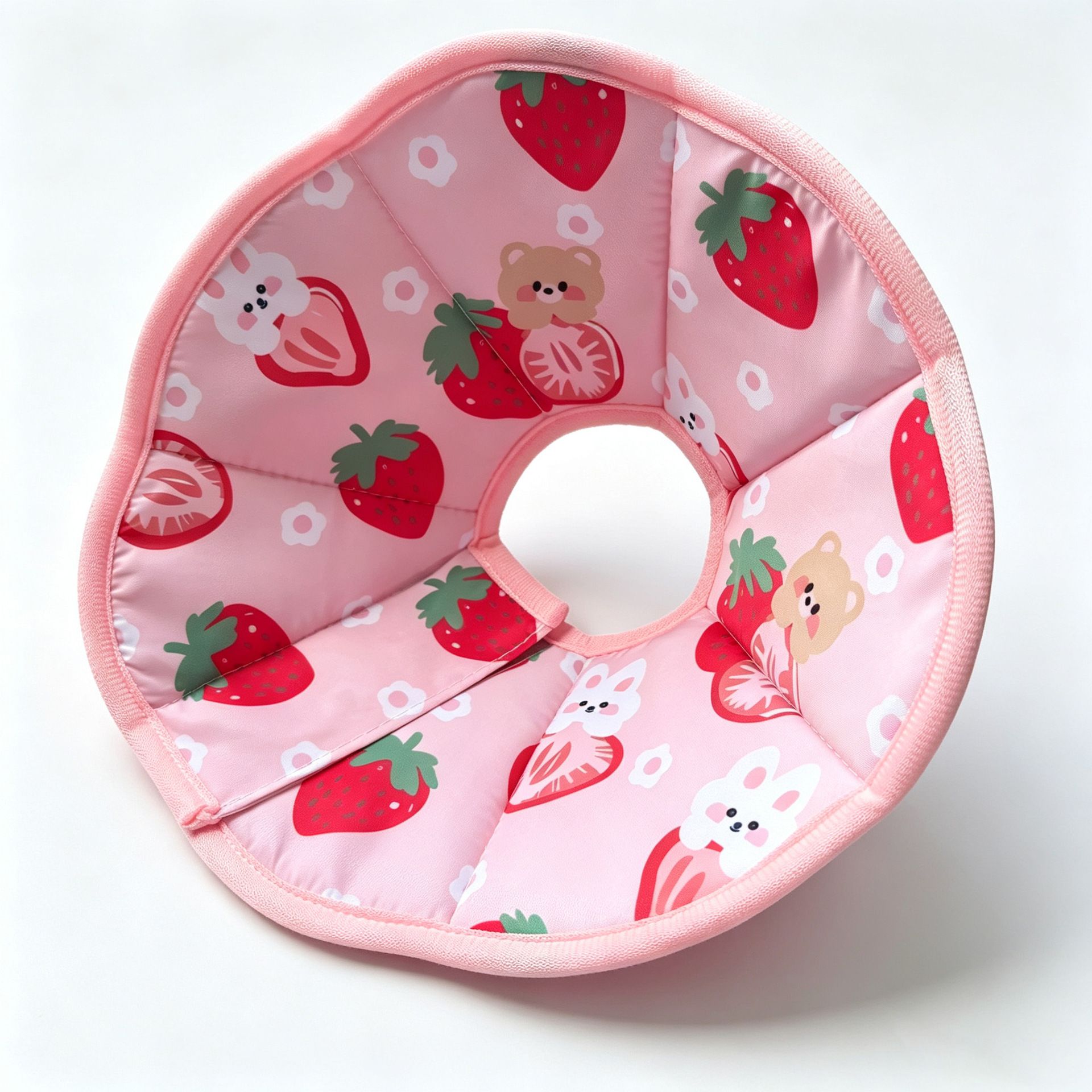 Pet Elizabeth Collar Cotton Paw Lightweight M Pink Strawberry Rabbit — image 1
