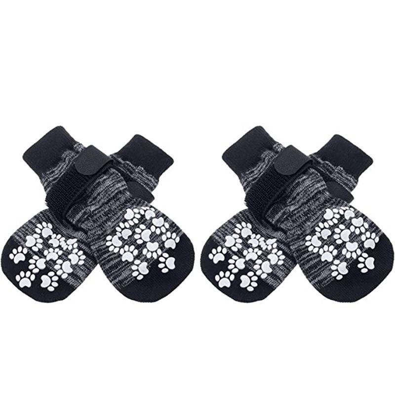 Dog Socks Breathable Anti Slip 4 Pack Cotton