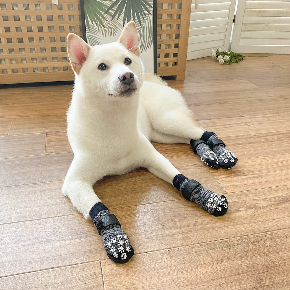Dog Socks Breathable Anti Slip 4 Pack Cotton view 3