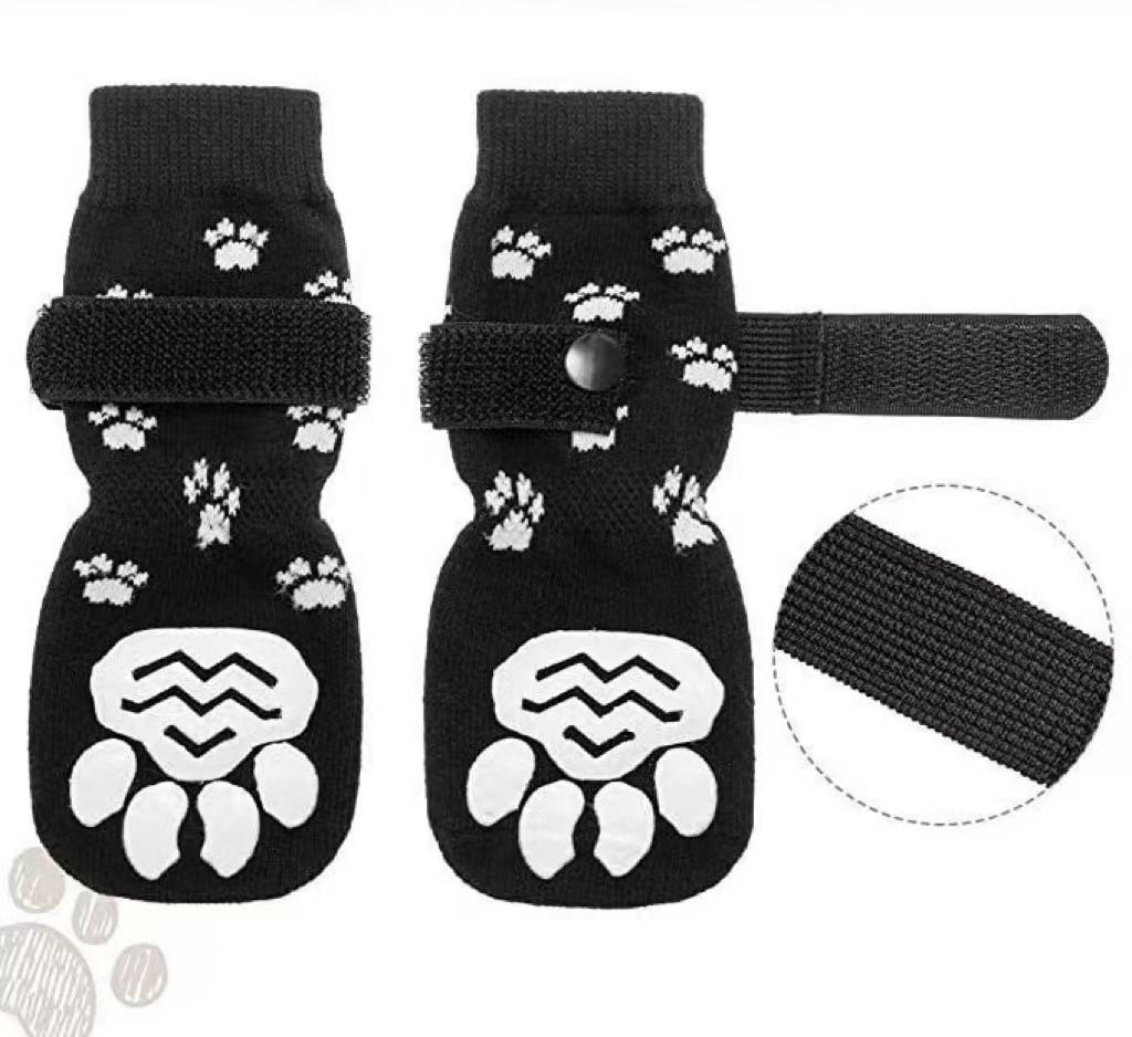 Dog Socks Breathable Anti Slip 4 Pack Cotton