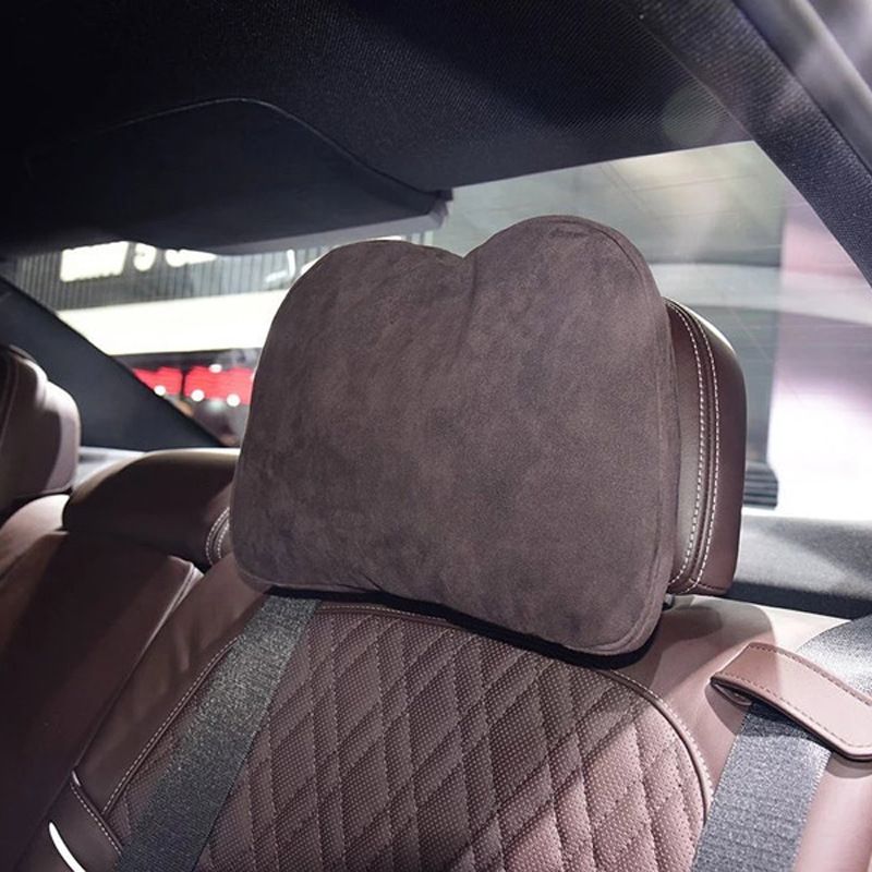 Car Headrest Cushion Memory Foam Pure Cotton Gentleman gray headrest view 2