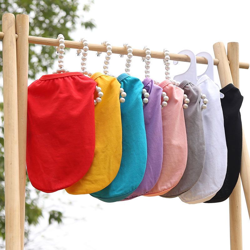 Cotton Pet Vest for Dogs and Cats Pure cotton vest pure yellow S bust 35 back view 5