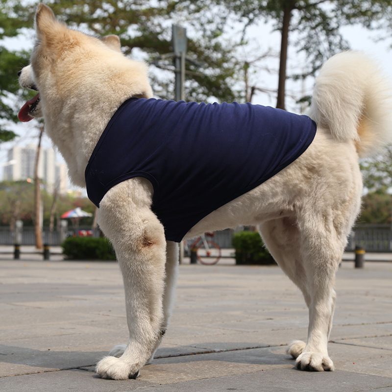 Cotton Pet Vest for Dogs and Cats Pure cotton vest pure navy blue 2XL bust 55 — image 1