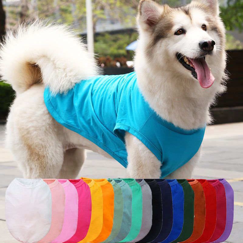 Cotton Pet Vest for Dogs and Cats Pure cotton vest pure yellow 3XL bust 60 view 2