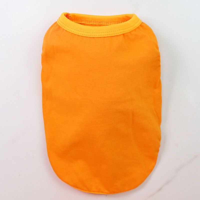 Cotton Pet Vest for Dogs and Cats Pure cotton vest orange M chest — image 1