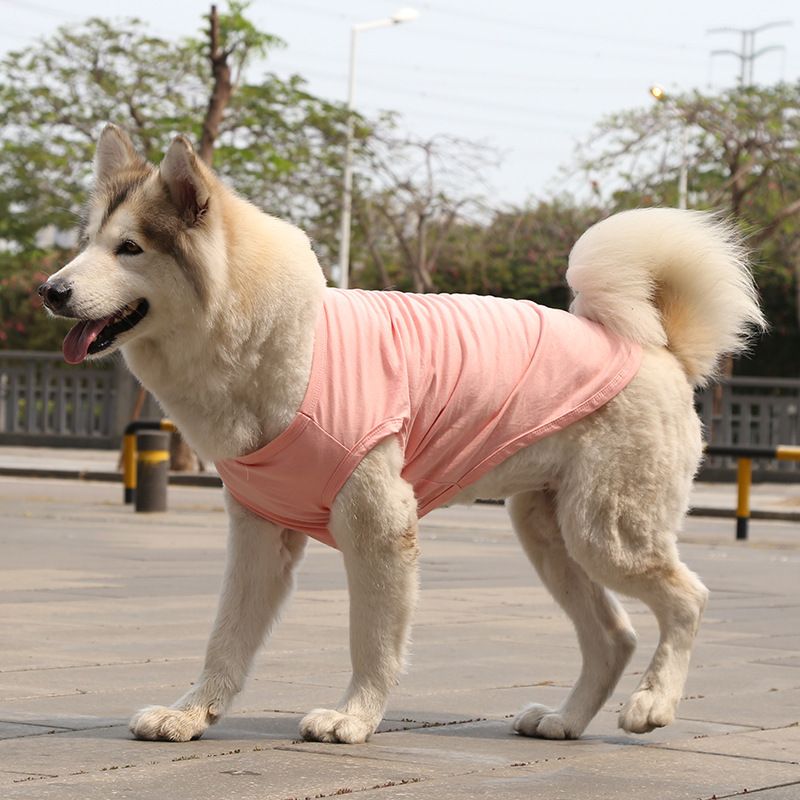 Cotton Pet Vest for Dogs and Cats Pure cotton vest pure light pink XL bust 50 — image 1