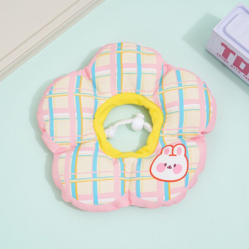 AMOOR Dog Cat Sunflower Cone Collar Polyester Pink Rabbit view 5