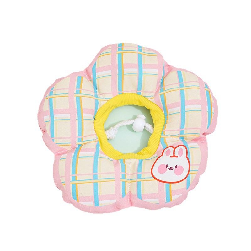AMOOR Dog Cat Sunflower Cone Collar Polyester Pink Rabbit view 6