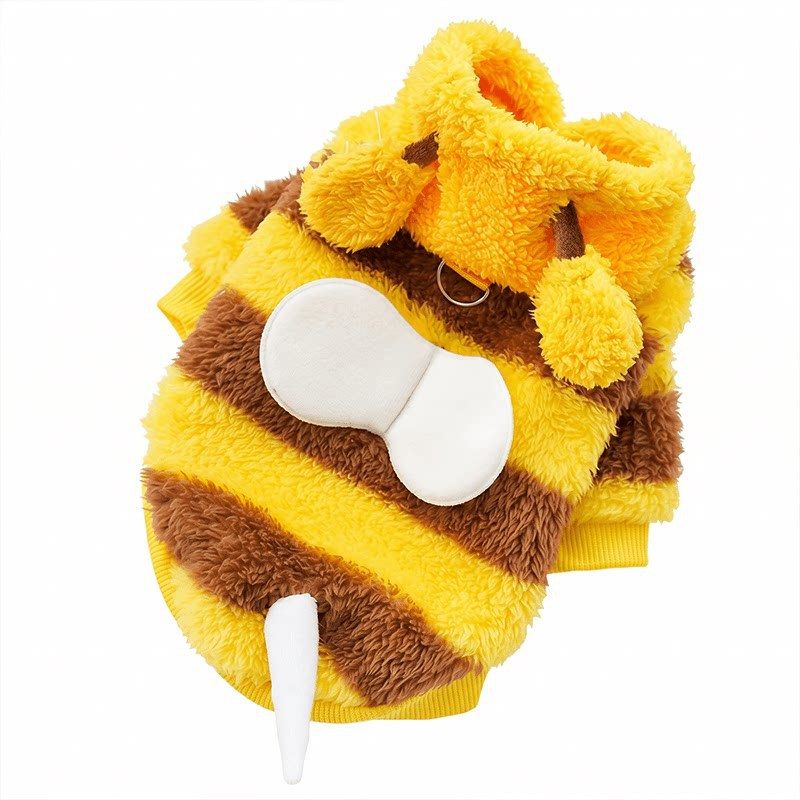 AMOOR Cute Bee Dog Hoodie Leash Bumblebee Hoodie XS view 6